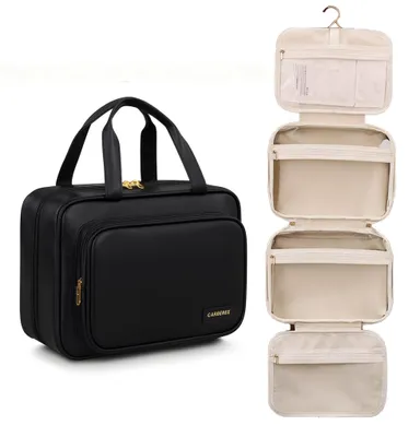 Image de Organisateur de maquillage imperméable pour les voyages - Cuir PU