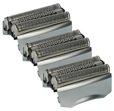 Produktbild von vhbw 3x Ersatz-Scherköpfe kompatibel mit Braun 5673, 5671, 5674, 5692, 5693, 5694, 5695 Elektrorasierer, Silber
