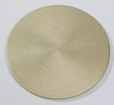 Produktbild von Kerzenteller Flachteller Rund Alu Gold Ø14 cm ideal für Kerzen, Taufkerzen, Hochzeitskerzen, Trauerkerzen