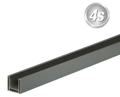 Produktbild von Alu Zauntragprofil 70 x 60 mm - Farbe: anthrazit, Länge: 300 cm