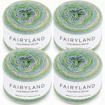 Productafbeelding van Ombre Garentaart Set van 4 voor Haken en Breien
