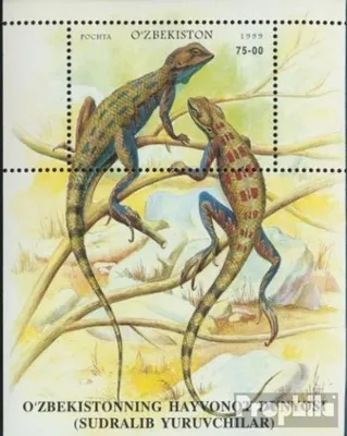 Produktbild von Briefmarken Usbekistan 1999 Mi Block22 (kompl.Ausg.) postfrisch Reptilien