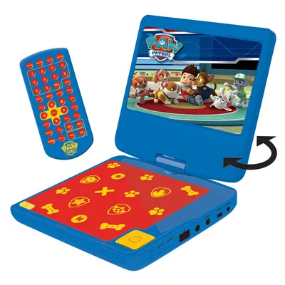 Immagine prodotto di Lettore DVD portatile Paw Patrol Schermo rotante da 7 con porta USB e auricolari