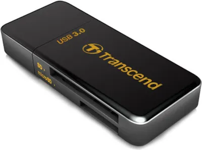 Produktbild von Transcend RDF5 Kartenleser - USB 3.0 - Extern - SDXC, SDHC, microSDXC, microSDHC, microSD, SD, TransFlash