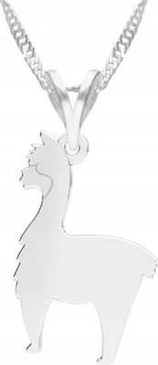 Image de Collier avec pendentif lama en argent 925 LAREZO, 52 cm