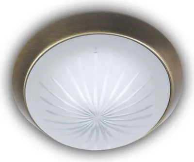 Produktbild von Niermann E14 Deckenleuchte Schliffglas satiniert, Altmessing, 25cm,  Germany