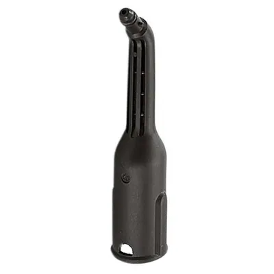 A black nozzle attachment for a cleaning device.