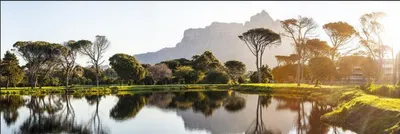Produktbild von TPFLiving Kunstdruck LW-318 (OHNE RAHMEN) Poster - Leinwand - Wandbild - Hochauflösender Giclée-Druck, langlebig und hochwertig - Breitbildformat - Sonnenaufgang - Afrikanische Landschaft -  - Größe: 90x270cm