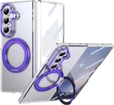 Immagine prodotto di Per Samsung Galaxy Z Fold7 MagSafe integrato 360 rotazione Anello Custodia Viola
