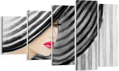 Produktbild von Bild auf Leinwand - Leinwandbild - frau stil mode - 100x60cm - Wand Bild - Wanddeko - Wandbilder - Leinwanddruck - Bilder - Kunstdruck - Wanddekoration - Leinwand bilder - Wandkunst - EG100x60-3926