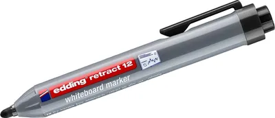 Immagine prodotto di Pennarello per lavagna bianca edding retratto 12 ricaricabile 1,5-3mm nero Confezione da 10