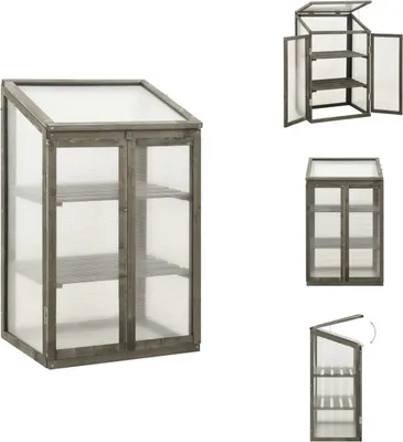 Produktbild von vidaXL Gewächshaus 60x45x100 cm Tannenholz -  Gewächshäuser
