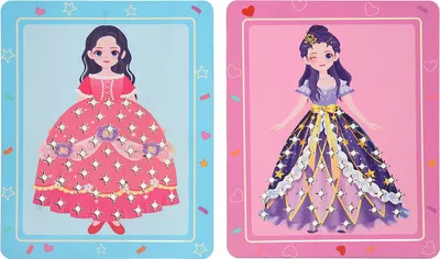 Image de Kit de bricolage DIY Poking Princess Dress Motricité fine Jouet à peindre en 3D Rose