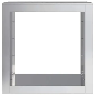 Zdjęcie produktu dla Stojak na drewno kominkowe – 60 x 40 x 60 cm – stal ocynkowana – do użytku wewnątrz i na zewnątrz – kolor zielony wojskowy