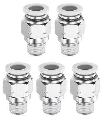 5x Push-Fitting 8mm OD x 1/8" NPT Außengewinde Messing