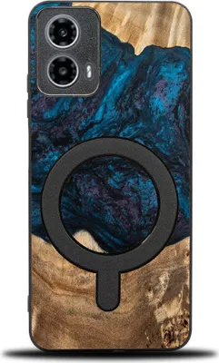 Produktbild von Holzhülle für Motorola Moto G34 5G, Bewood Unique Planets Neptun für MagSafe
