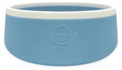 Produktbild von Smikkels Silikon Kinderschüssel blau - Babygeschirr Snackschale