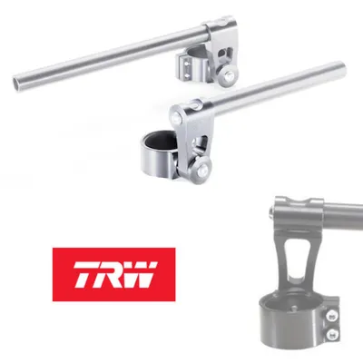 Image de guidon sport surélevé Relaxbar, kit, argent