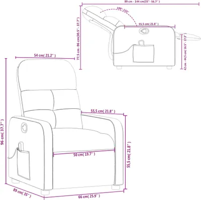 Immagine prodotto di vidaXL Sedia da massaggio in tessuto grigio scuro
