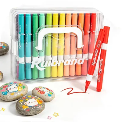 Produktbild von Acrylstifte 36 Farben Wasserfest für Steine, Holz, Glas, Keramik, Leinwand, Ostereier