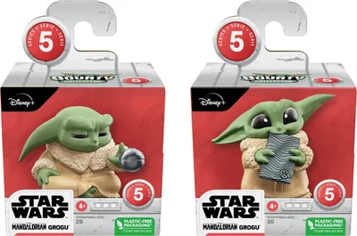 Image de Hasbro, Lot de 2 figurines Grogu Force Focus/Beskar Bite Star Wars The Bounty Series 5, Coloré