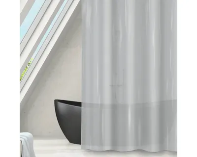 Produktbild von Duschvorhang MSV ROMANA 180 x 180 cm hellgrau 149578