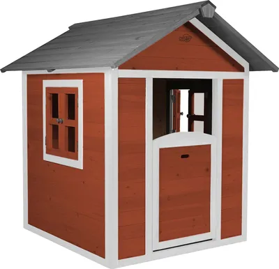 Immagine prodotto di AXI Beach Lodge Casa Bambini in legno  | Casetta da gioco per giardino / esterno in rosso | Casa da giardino per bambini