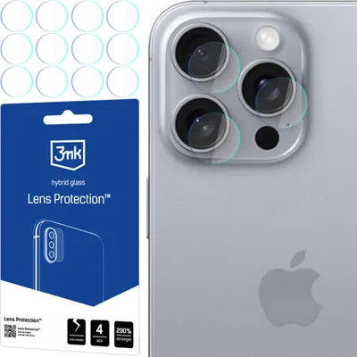 Obrázok produktu pre 3mk - Lens Protection (4 ks) ochranné sklo objektívu na iPhone 16 Pro Max – priehľadné