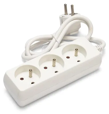 Obrázek produktu pro Velamp MULTIP-FR-3, zásuvková lišta, 3 zásuvky, 10/16 A, kabel 3G1 mm²