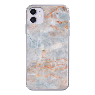 Produktbild von MuchoWow® Handyhülle Schutzhülle Hülle für iPhone 11 Marmor - Luxus - Orange Silikon Softcase Handy Hülle - Handytasche