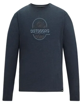 Image de T-shirt manches longues pour hommes "Maylow Outdoors", modèle RG13373 (taille M), couleur marine