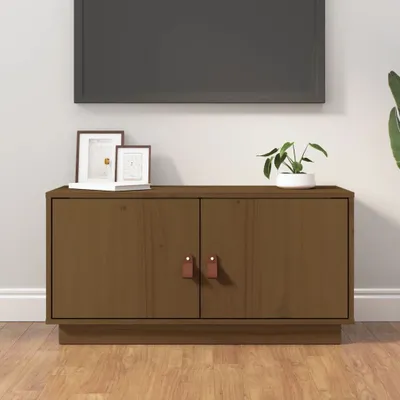 Produktbild von Maison Exclusive - TV-Schrank Honigbraun 80x34x40 cm Massivholz Kiefer