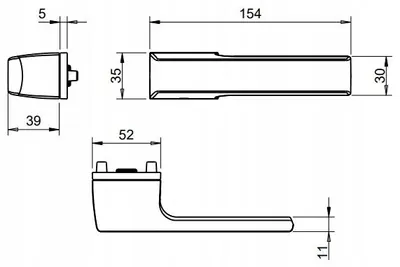 Image de Poignée de porte Tupai 3099 5RE-153 noire