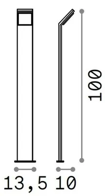 Produktbild von Ideal Lux 322452 OUTDOOR STYLE LED-Stehleuchte/Mast für den Außenbereich, H1000mm, 9W, 1050/780lm, 3000K, IP54, Kaffeebraun