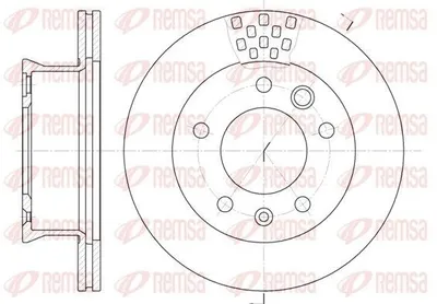 Produktbild von 2x REMSA Bremsscheibe 6461.10 vorne für VW LT 28-35 II Bus (2DB 2DE 2DK) 276mm