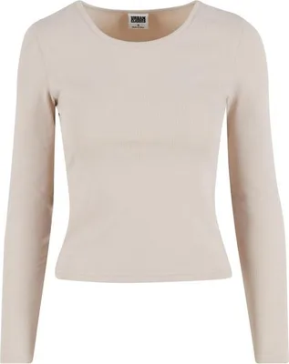 Produktbild von Urban Classics Langarmshirt Damen Ladies Heat Slim Slongsleeve grau M