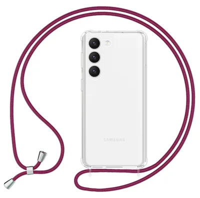 Obrázek produktu pro Průhledný kryt s řetízkem pro Samsung Galaxy S23 Plus červený