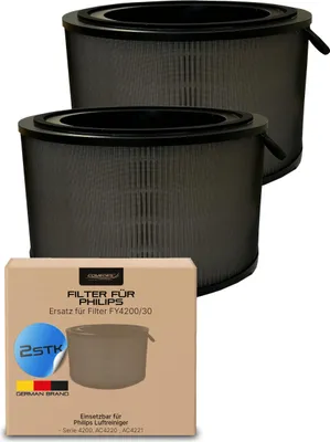 Produktbild von Comedes Ersatzfilter Set (2er-Set) einsetzbar statt Philips FY4200/30 | HEPA & Aktivkohle passend für AC4220 & AC4221 Luftreiniger