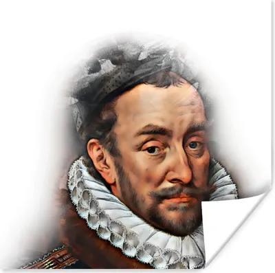 Produktbild von MuchoWow® Poster Wilhelm von Oranien - Kunst - Weiß 75x75 cm - Wand Dekoration