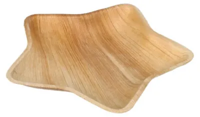 Image de PAPSTAR 89691 6 PAPSTAR Palmblatt-Teller pure 20,0 x 22,3 cm