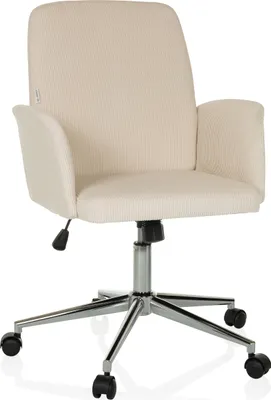 Obrázek produktu pro hjh OFFICE Home Office Kancelářská židle SOLAO CORD Kancelářská židle s područkami Látková otočná židle
