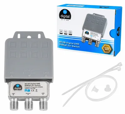 Productafbeelding van DiseqC-schakelaar 2/1 met weerbestendige behuizing voor 2 satellieten