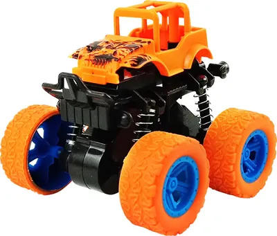 Image de Jouet automobile tout-terrain, simulation d'inertie double, modèle de véhicule résistant aux secousses pour enfants, orange