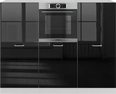 Obrázok produktu pre Kuchynský blok Vicco R-Line Čierna vysoký lesk/biela 180 cm bez pracovnej dosky, Model 40991