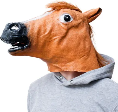 Produktbild von Originale Pferdemaske in Braun für Karneval, Halloween & Mottopartys – Lustige Tiermaske für Damen & Herren als perfektes Kostüm-Accessoire