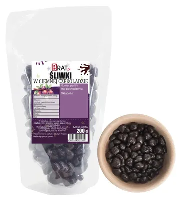 Zdjęcie produktu dla Śliwki w ciemnej czekoladzie 200g