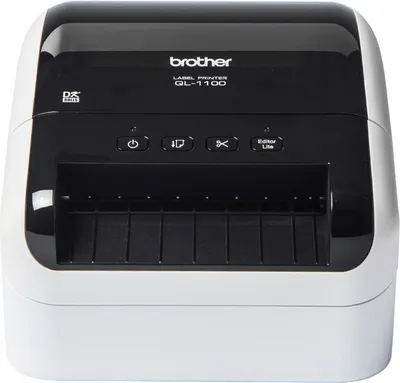 Image de Brother QL-1100, DK, thermique direct, 300 x 300 ppp, 69 mm/s, câble, noir, blanc