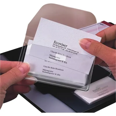 Image de 3L 6825-10 Porte-cartes de visite - polypropylène - 10 / paquet - Transparent