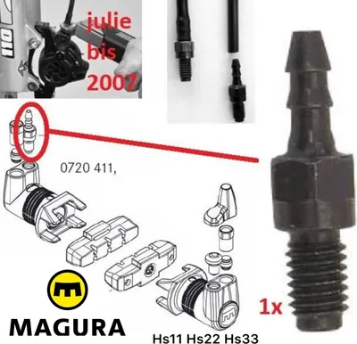 Produktbild von 1x Magura HS11 22 33 Leitungsanschluss M6 Schraube Befüllstutzen