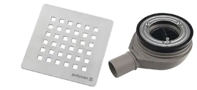 Produktbild von Polysan FLEXIA Duschwannensiphon, Ø 90mm, DN40, Edelstahl matt